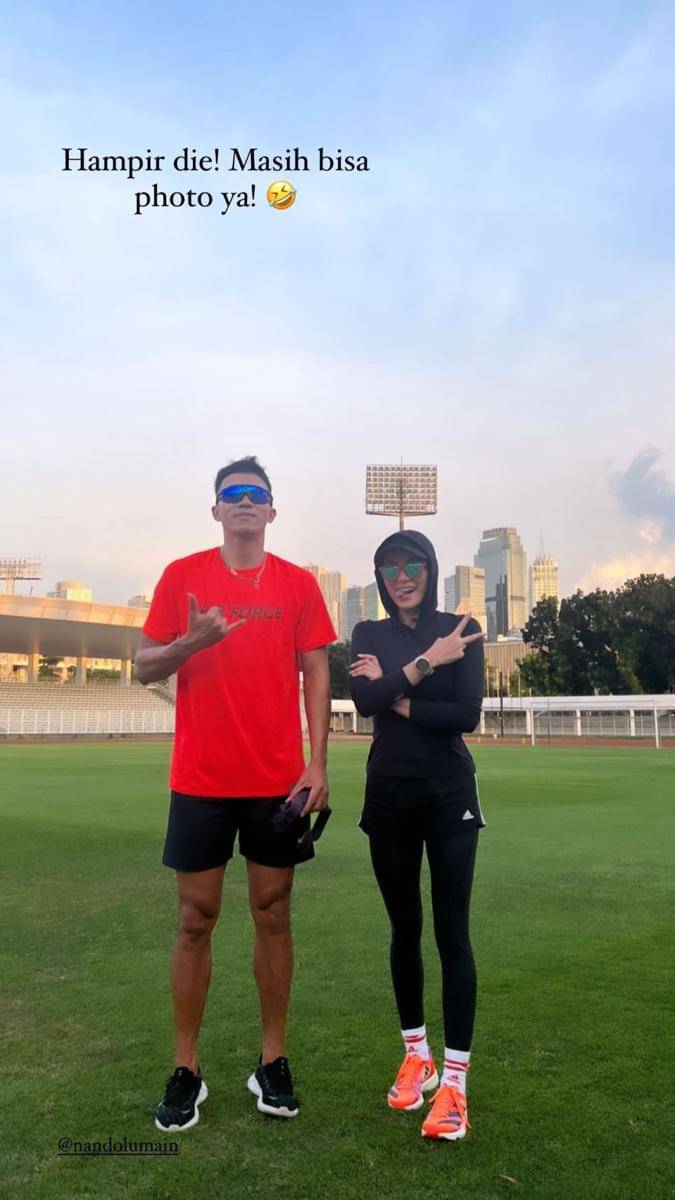 potret Olla Ramlan latihan fisik (instagram.com/ollaramlan)