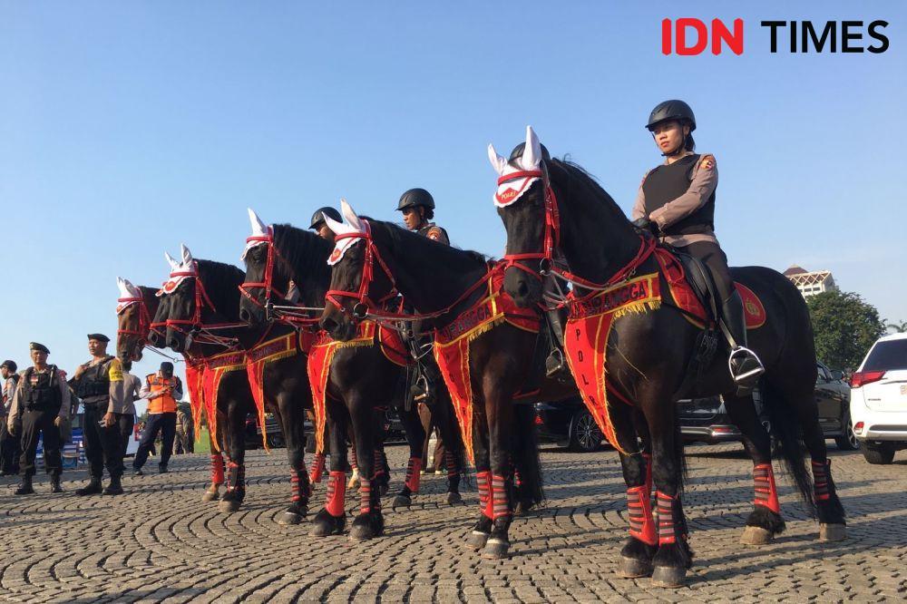 Apel gelar pasukan Operasi Ketupat 2023 di Monas, Jakarta Pusat, Senin (17/4/2023). (IDN Times/Irfan Fathurohman)