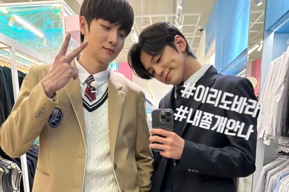 10 Potret Bromance Kim Min Kyu dan Park Sang Nam, Akrab Banget!