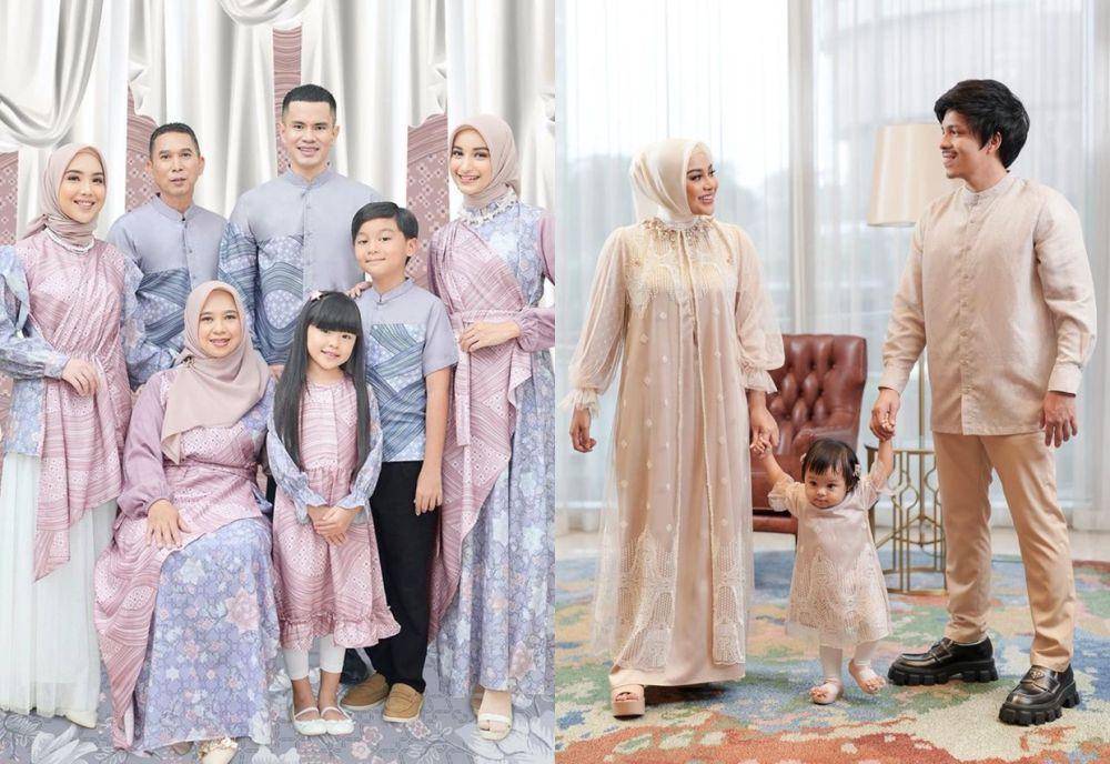 baju keluarga Lebaran 2023 dari brand lokal (instagram.com/geulis.id | instagram.com/vanillahijab)
