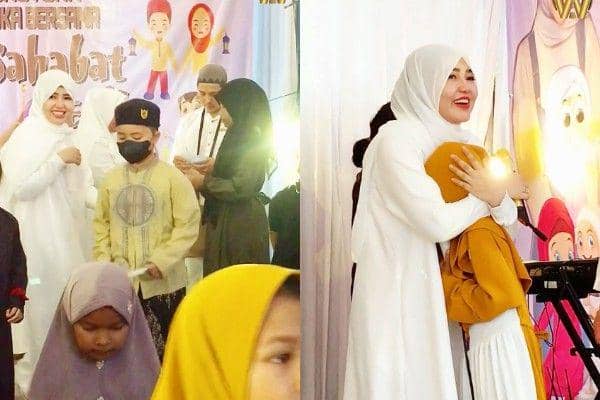 potret Via Vallen adakan istigasah dan buka puasa bersama dengan sahabat kecil (instagram.com/viavallen)
