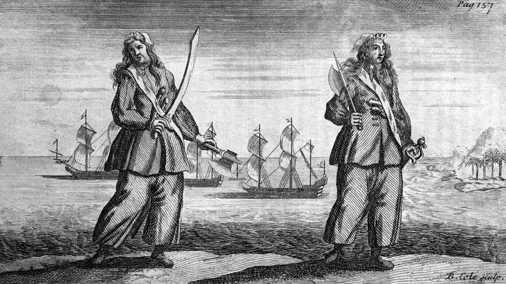 ilustrasi lukisan Anne Bonny dan Mary Read (commons.wikimedia.org/Benjamin Cole)
