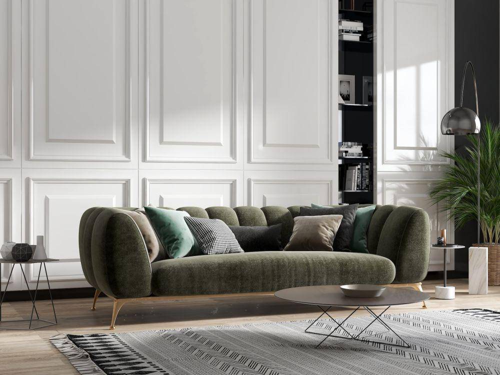 IIlustrasi dekorasi ruang tamu dengan cushion (unsplash.com/ Jason Wang)