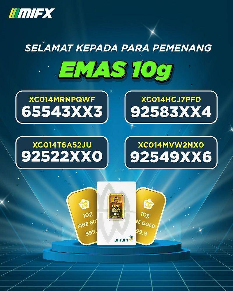 Daftar pemenang Xtra Cuan emas 10g (Dok. MIFX)