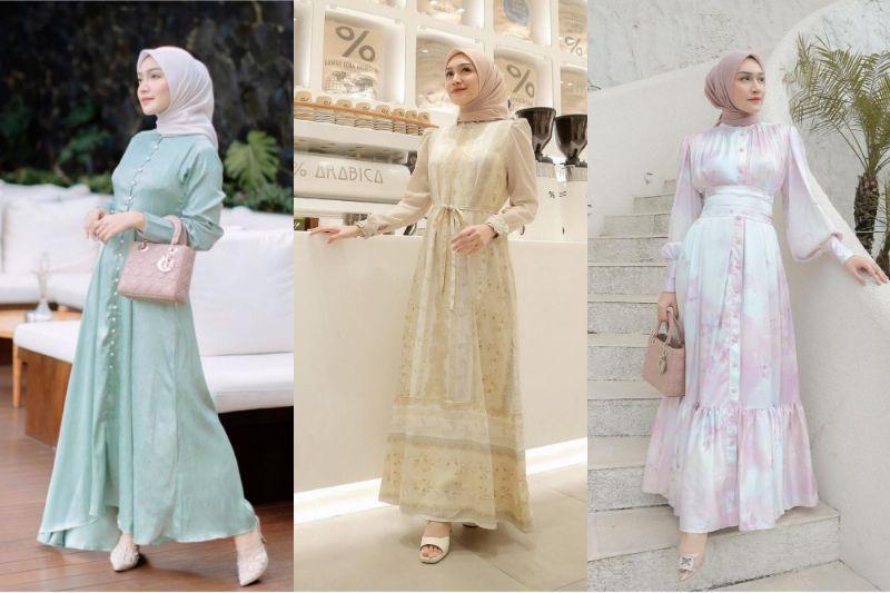 10 Inspirasi Dress Pastel untuk Lebaran ala Melody Prima, Stunning!