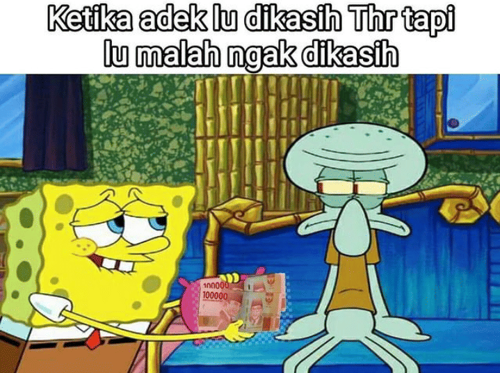meme lucu serba-serbi THR (instagram.com/kocak.ngakak1)