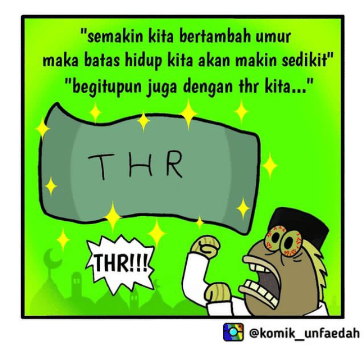 meme lucu serba-serbi THR (instagram.com/komik_unfaedah)