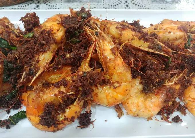 Ilustrasi udang goreng rempah (cookpad.com/Maria Yong)