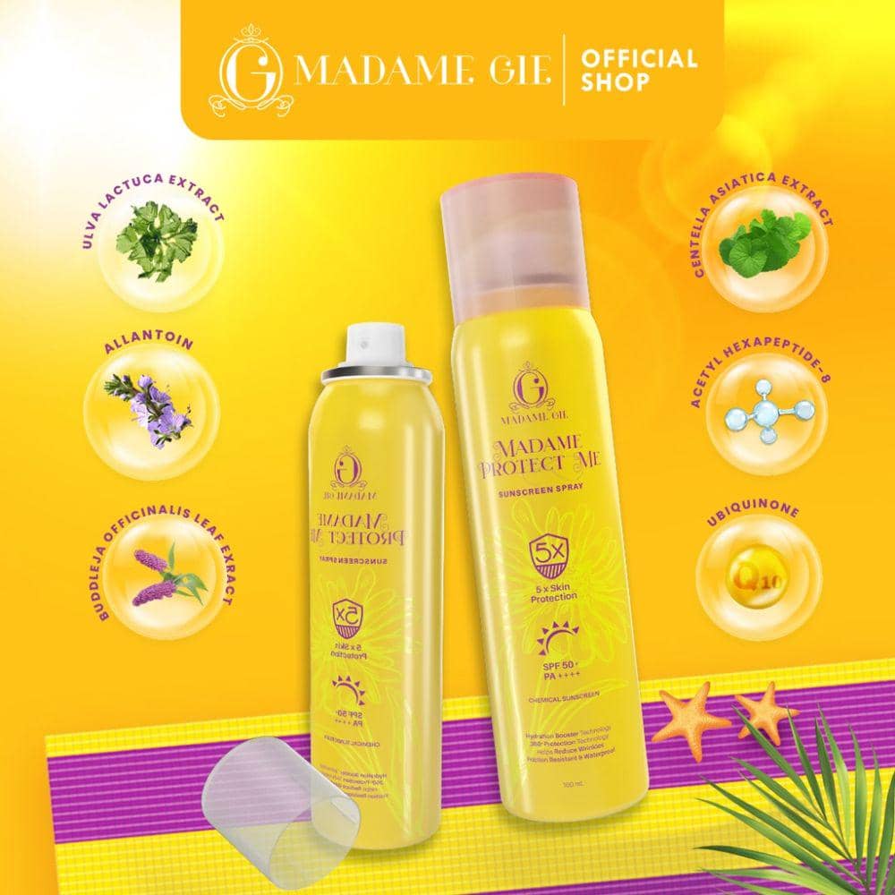 Madame Gie Madame Protect Me Sunscreen Spray SPF50 PA++++ (dok. Shopee/Madame Gie Official)