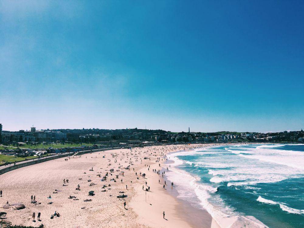 Potret suasana musim panas di Pantai Bondi, Australia (unsplash.com/paulajnaes)
