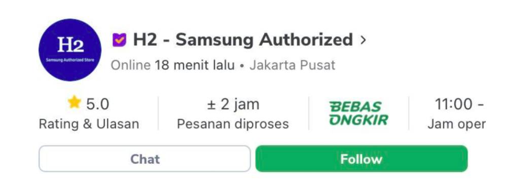 Tangkapan layar toko official store brand smartphone Ponsel di Tokopedia (Dok. Tokopedia)