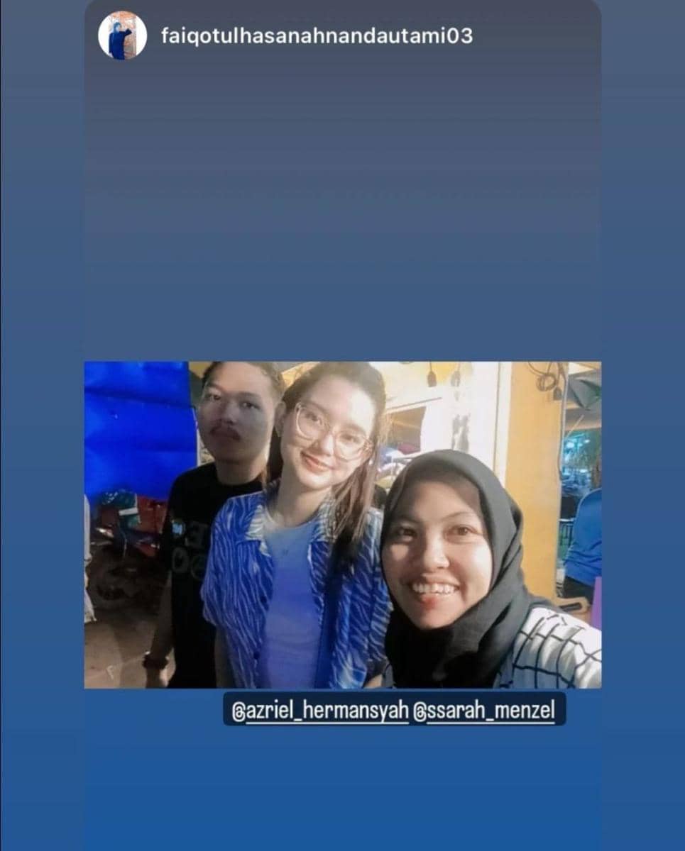 Azriel Hermansyah dan Sarah Menzel (instagram.com/faiqotulhasanahnandautami03)