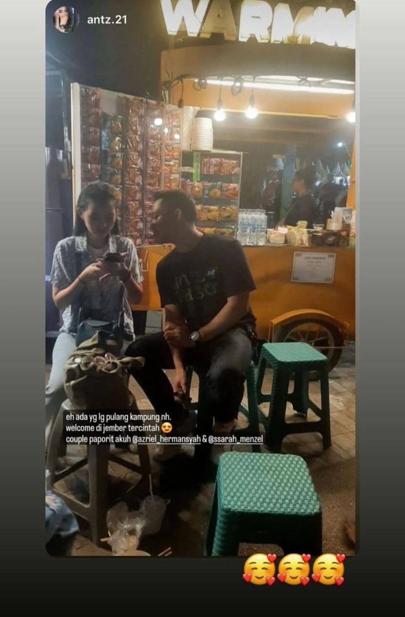 Azriel Hermansyah dan Sarah Menzel (instagram.com/antz.21)