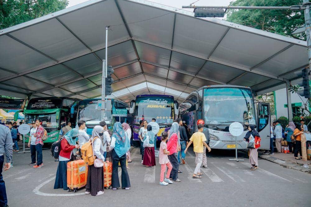 Para pemudik memanfaatkan mudik gratis Pemko Medan (Dok. Istimewa)