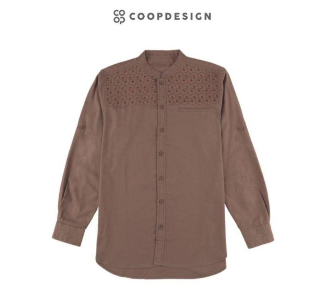 Coop Design Hasbi Koko Pria Lengan Panjang Dengan Bordir (tokopedia.com/nabila687)