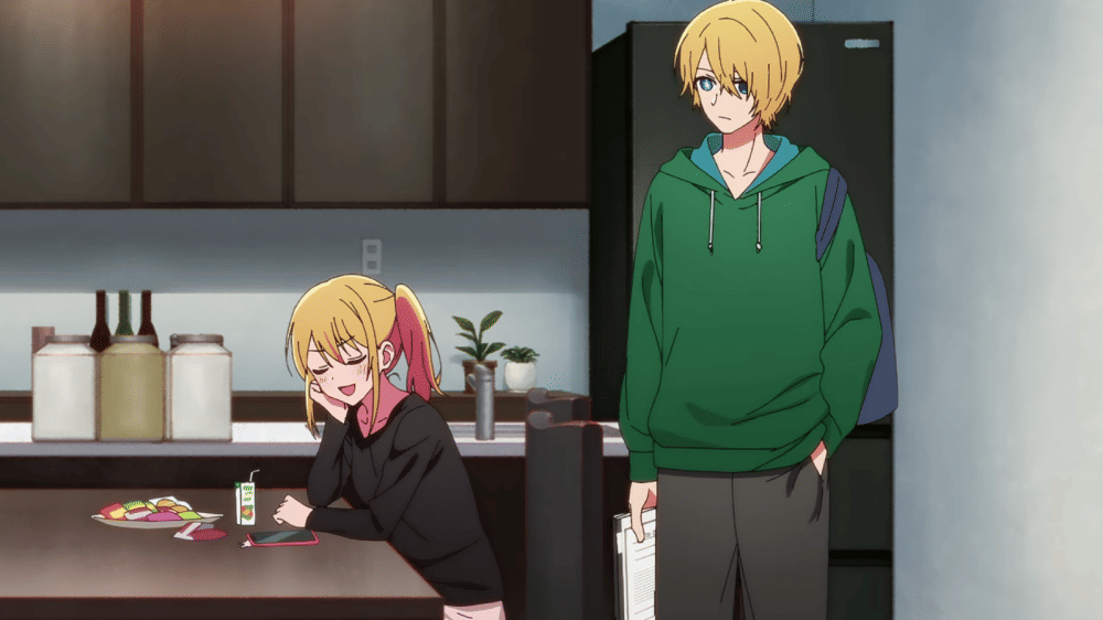 Aqua khawatir dengan mimpi Ruby menjadi idol seperti Ai (dok. Doga Kobo/ Oshi no Ko)