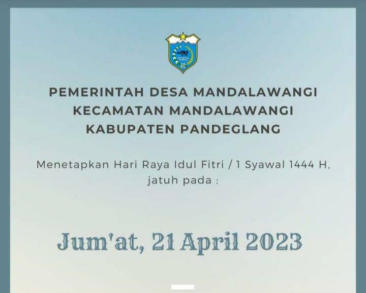 Kades di Pandeglang Buat Surat Penetapan Idul Fitri pada 21 April