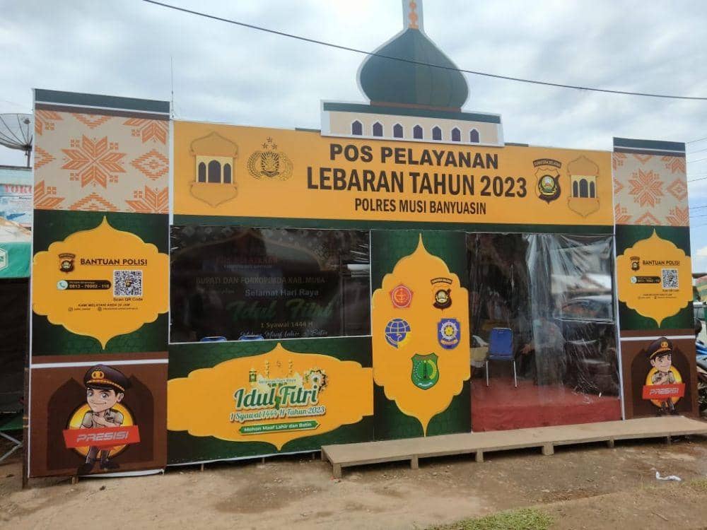 (Salah satu pos pelayanan lebaran 2023 di kabupaten Musi Banyuasin) IDN Times/Istimewa