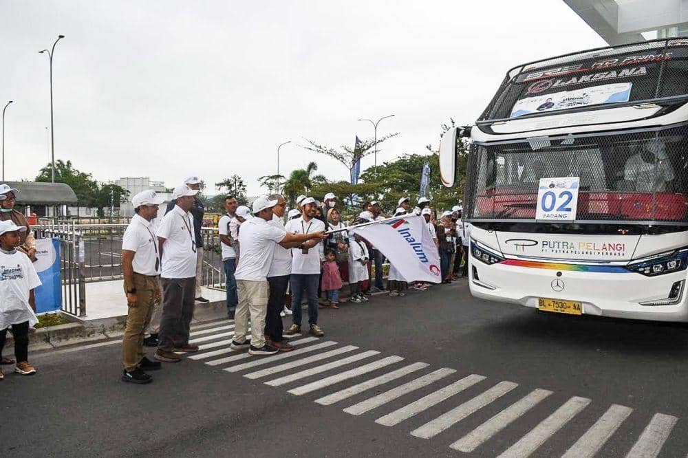 Inalum Berangkatkan pemudik dalam program Mudik gratis bersama BUMN (Dok.Istimewa)