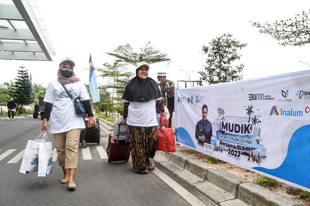 Inalum Berangkatkan pemudik dalam program Mudik gratis bersama BUMN (Dok.Istimewa)