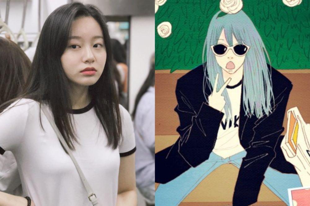 Park Yoo Na sebagai pemeran Nam Geu Rin di drama Spirit Fingers (instagram.com/youna_1997 | dok. webtoons/Spirit Fingers)