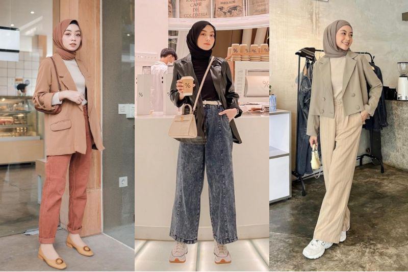 10 Ide OOTD Hijab dengan Blazer ala Meirani Amalia Putri