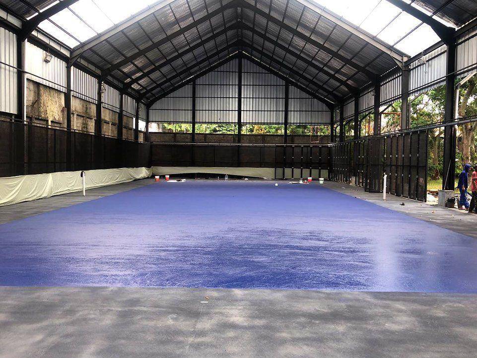 potret lapangan tenis pribadi Raffi Ahmad yang baru jadi (instagram.com/raffinagita1717)