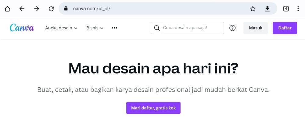 tangkapan layar laman Canva (canva.com)