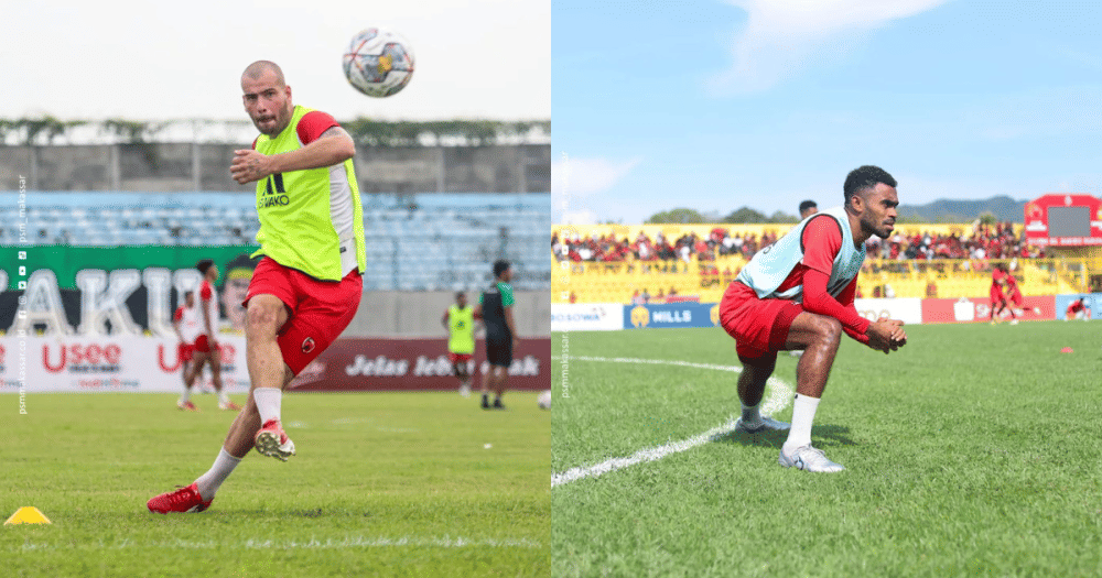Dua pemain PSM Makassar, Wiljan Pluim dan Yakob Sayuri. (Instagram.com/psm_makassar)
