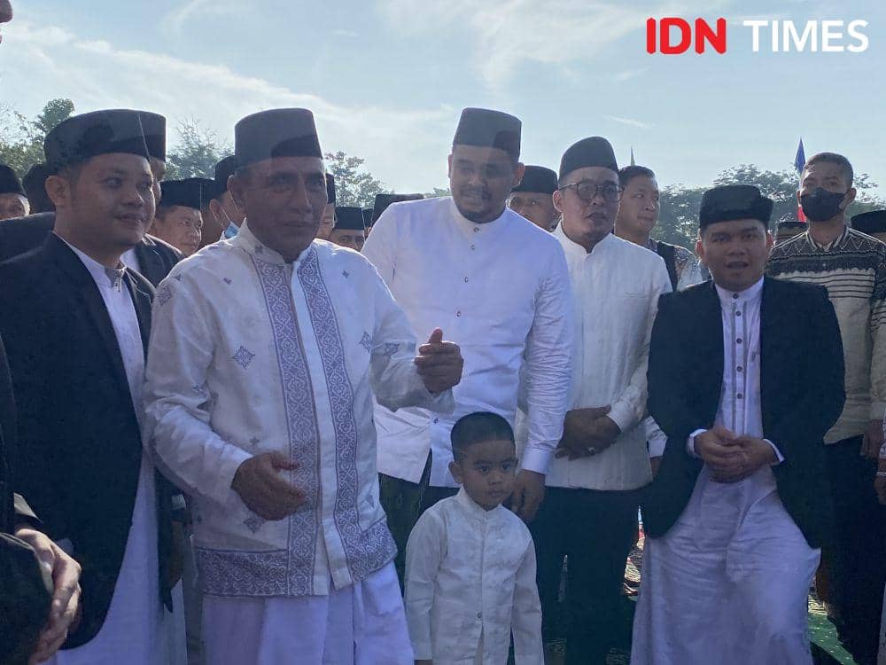 Gubernur Sumut dan Wali Kota Medan Salat Id Bersama di Taman Cadika