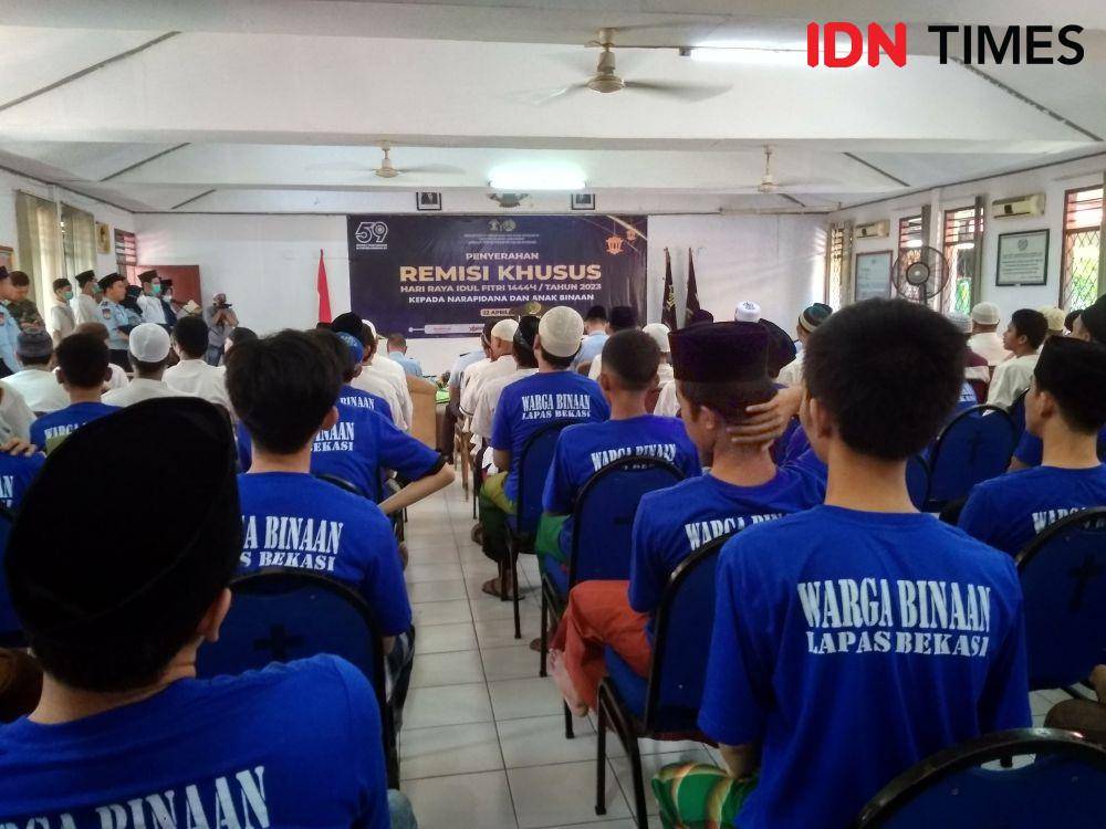 1.448 Warga Binaan di Bekasi Dapat Remisi Idul Fitri. (IDN Times/Iman Faishal)