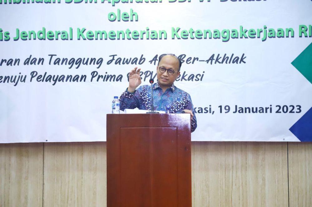 Sekretaris Jenderal Kementerian Ketenagakerjaan, Anwar Sanusi. (Dok. Kemnaker)