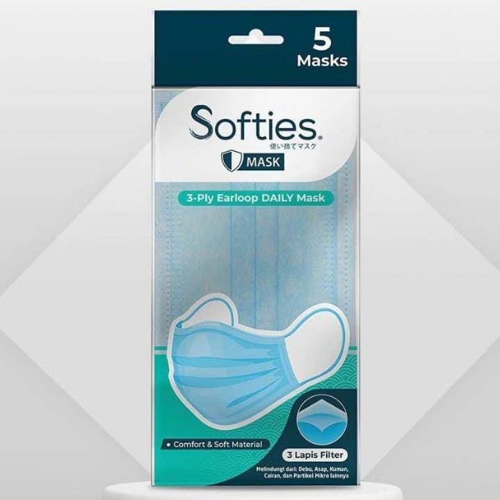 masker Softies polos (tokopedia.com/Apotek Medicine Shop)