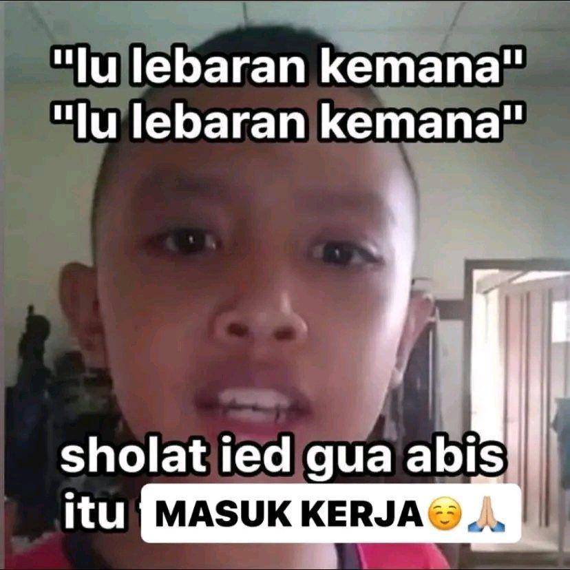 meme Lebaran gak ke mana-mana (twitter.com/worksfess)