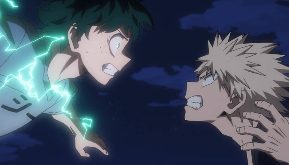 Deku dan Bakugo dari anime Boku no Hero Academia (2016) (dok. Bones/Boku no Hero Academia)