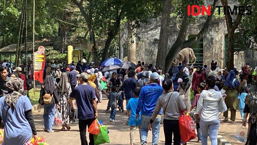 Warga Jabodetabek antusias mengunjungi Taman Margasatwa Ragunan di Jakarta Selatan. (IDN Times/Amir Faisol)