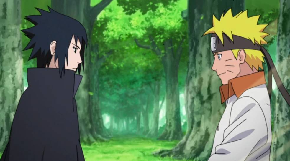Uchiha Sasuke & Uzumaki Naruto dari anime Naruto: Shippuuden (2007) (dok. Pierrot/Naruto)