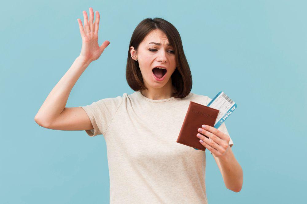 ilustrasi wanita memegang paspor dan tiket (freepik.com/freepik)
