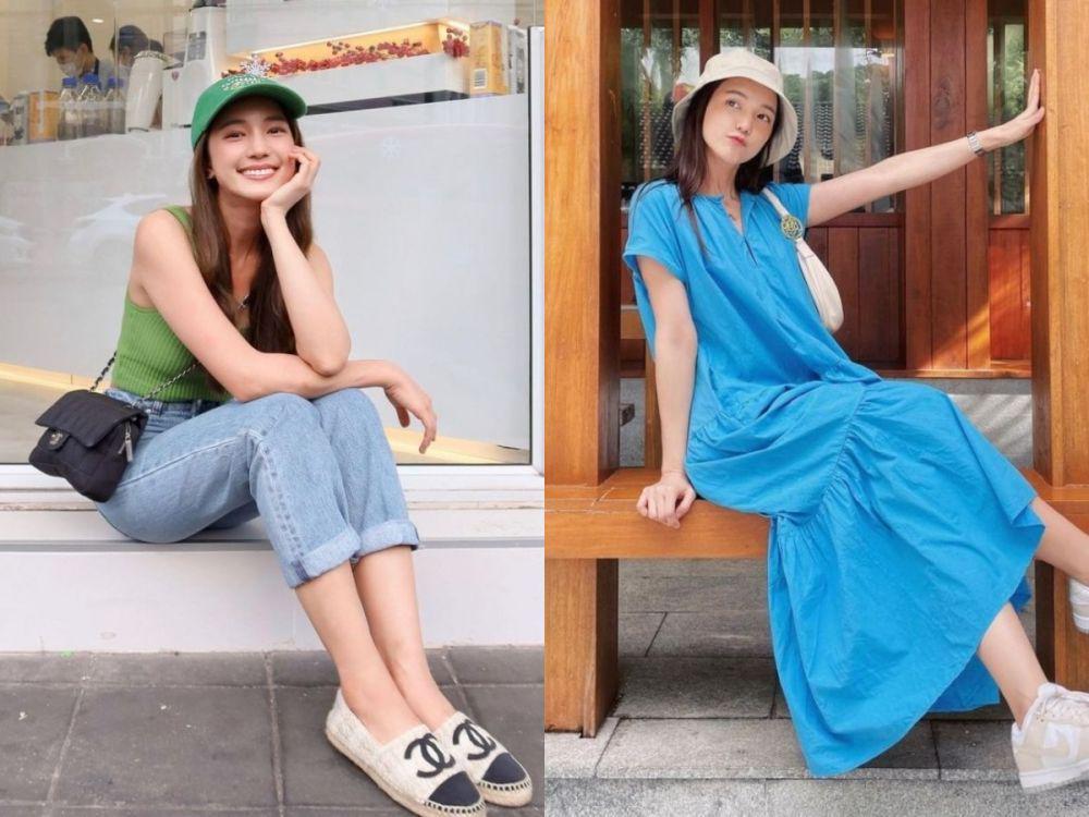 10 Referensi OOTD untuk Liburan ala Bua Nalinthip, Fresh Banget!