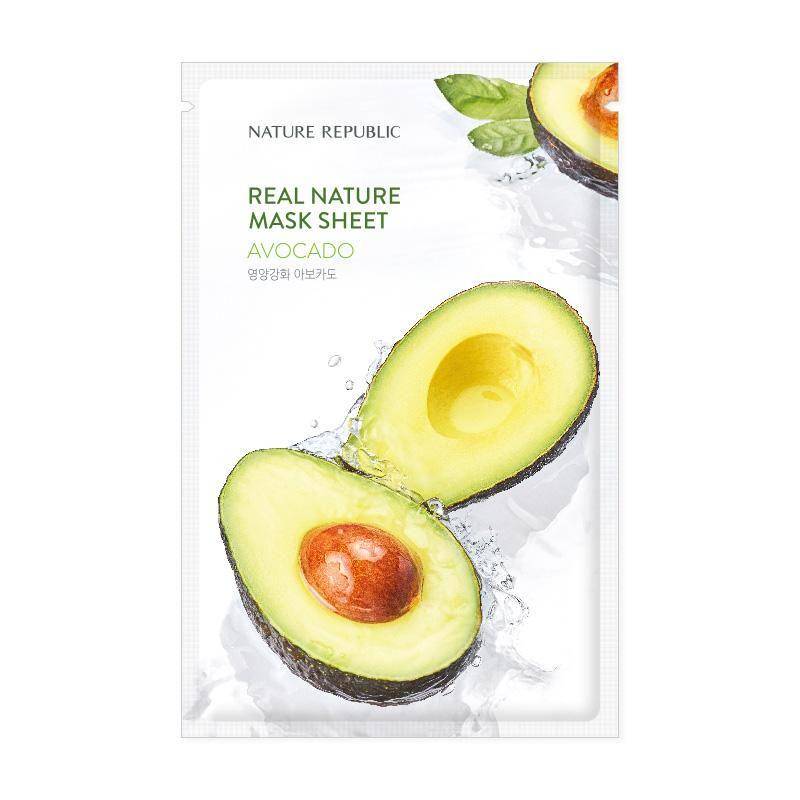 Real Nature Avocado Mask Sheet (naturerepublic.id)
