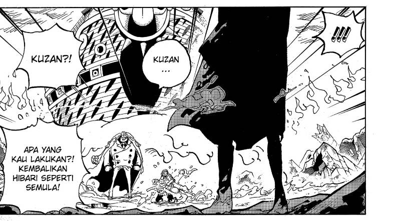 Garp berhadapan dengan Kuzan. (dok. Shueisha/One Piece)