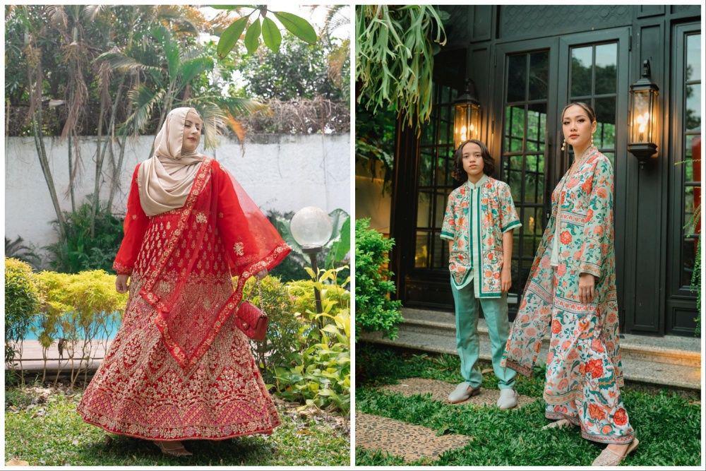 10 Busana Lebaran Seleb dengan Warna Cerah Bermotif, BCL Stunning!
