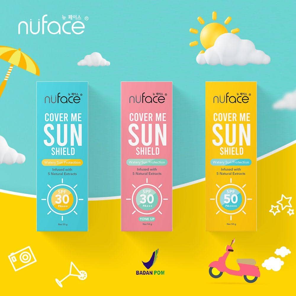 Nuface Cover Me Sun Shield Tone Up SPF 30 PA+++ (dok. Shopee/nufaceid)
