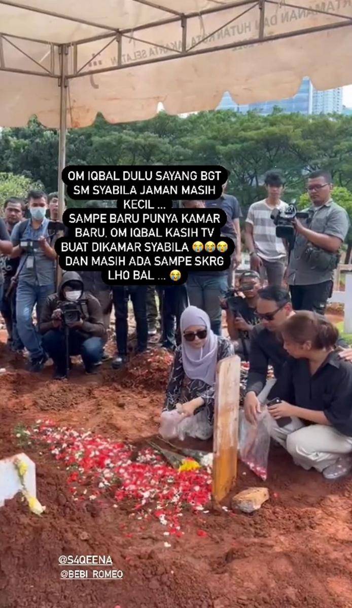 potret artis di pemakaman Iqbal Pakula (instagram.com/meisya__siregar)