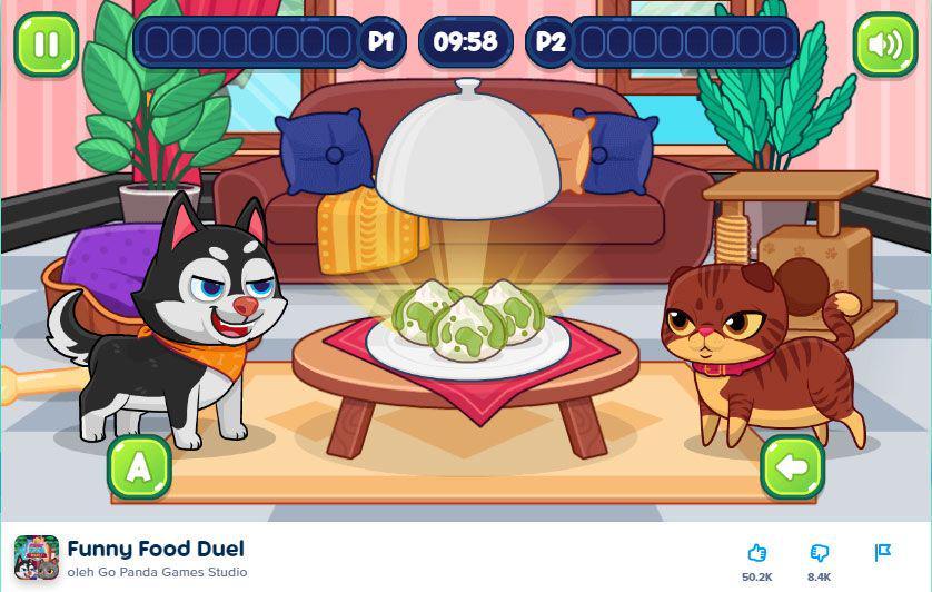 Games Funny Food Duel di Poki Games. (Poki.co.id)