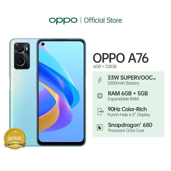 Oppo A76 (tokopedia.link/Gudang Phonecell 1)