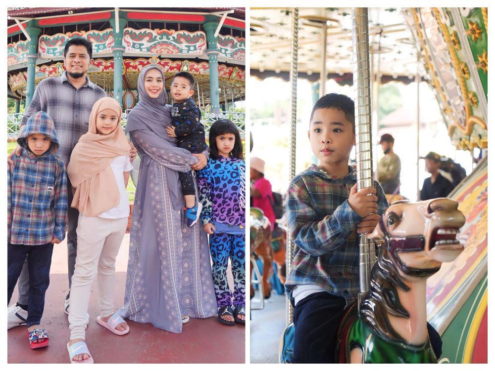10 Momen Oki Setiana Dewi Ajak Suami dan Anak ke Dufan, Liburan Simpel