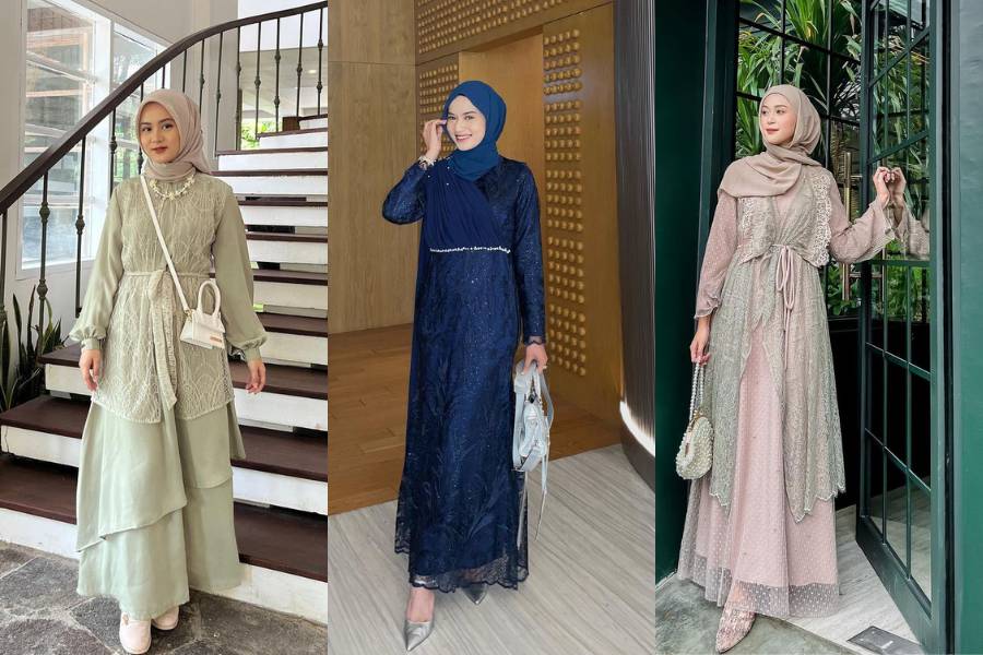OOTD brokat. (instagram.com/nadyabellaaa / instagram.com/alifhiafitri / instagram.com/virasoto)