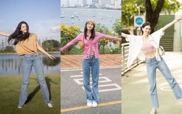 10 Inspirasi Outfit Straight Jeans ala Aktris Davikah, Super Stunning!