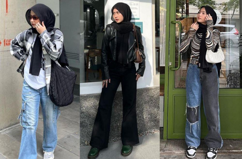 12 OOTD Pashmina Hitam ala Nabila Amanda, Stylish Pol!